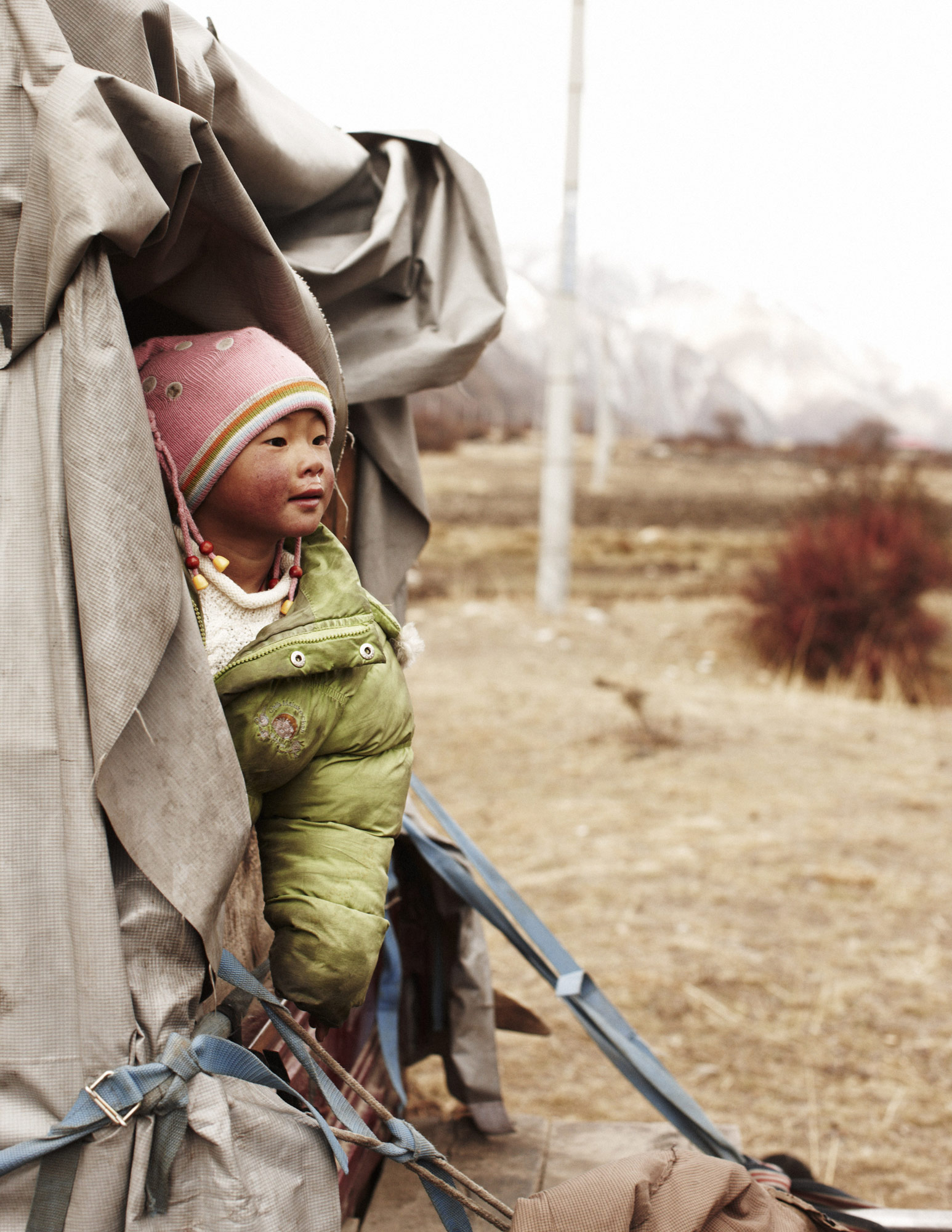 Tibet, 2011: Tebitan girl in tent