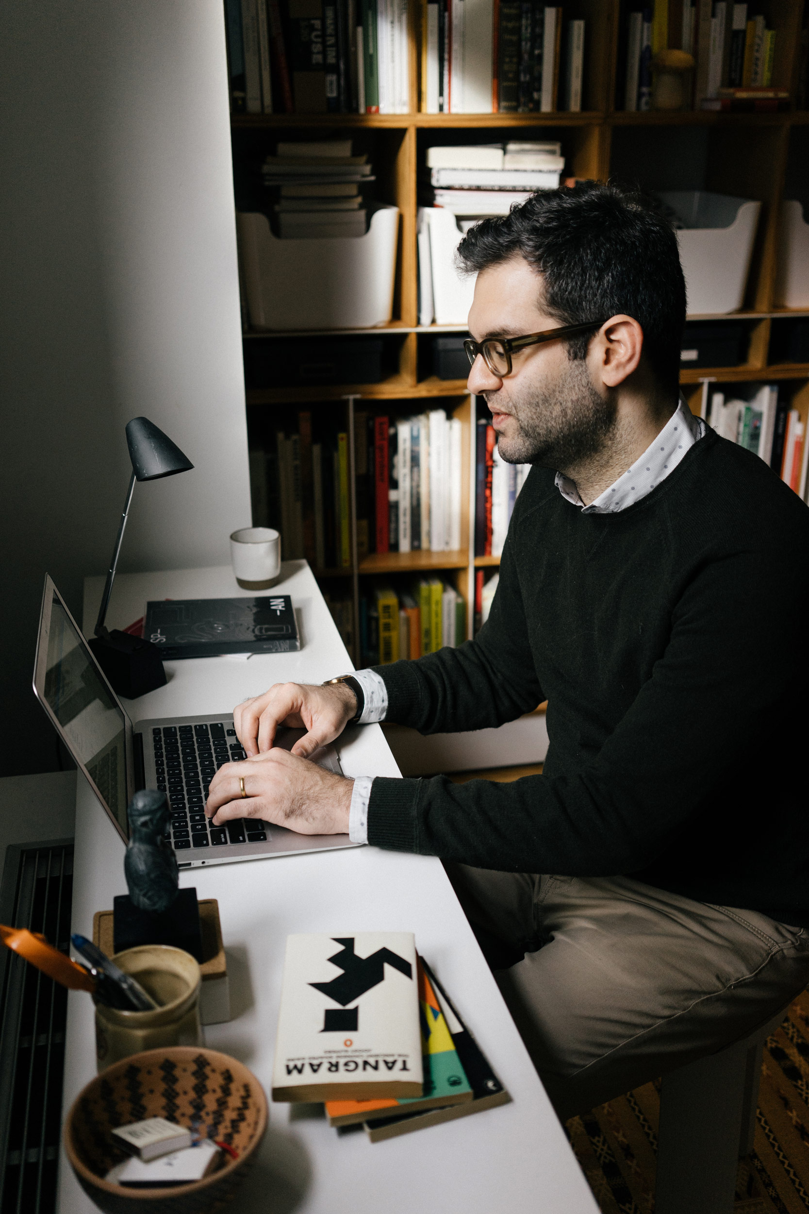 Rob Giampietro at his home desk