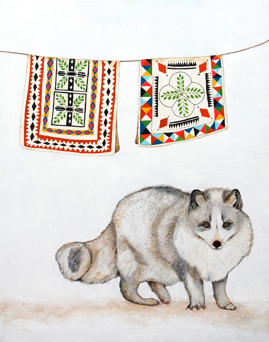 Arctic Fox painting